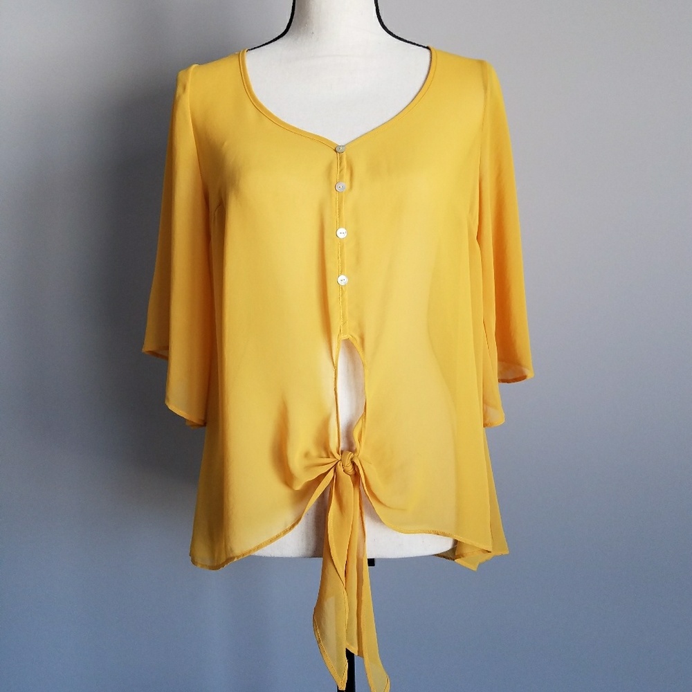 Yellow  Gold Blouse - Picture 2 of 7